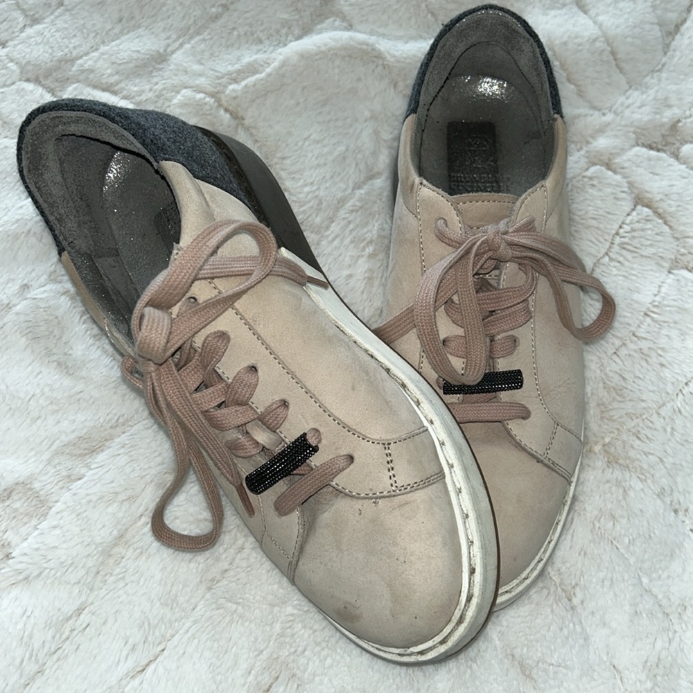 Brunello cucinelli very soft nubuck leather and wool shoes size 8 - 38